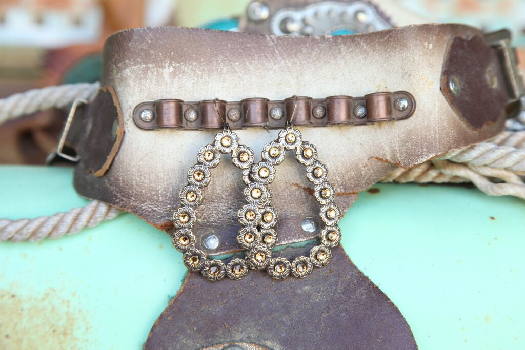 Light Colorado Crystal Open Teardrop Earrings - Pistol Annie's Boutique