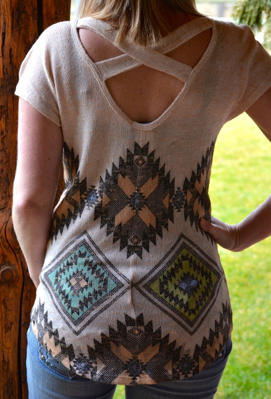 Aztec Princess Hi Low Tee - Pistol Annie's Boutique