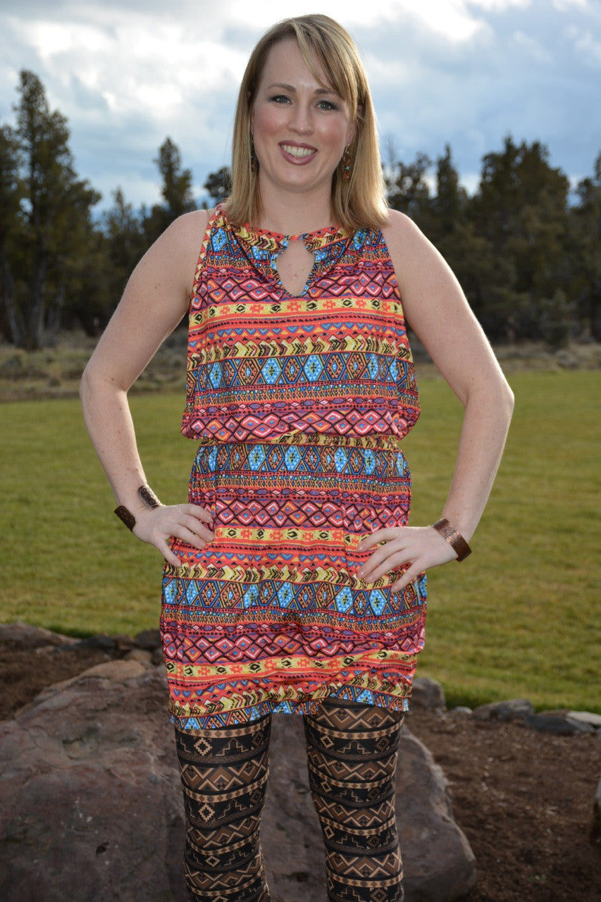 Maya Tribal Knit Dress - Pistol Annie's Boutique