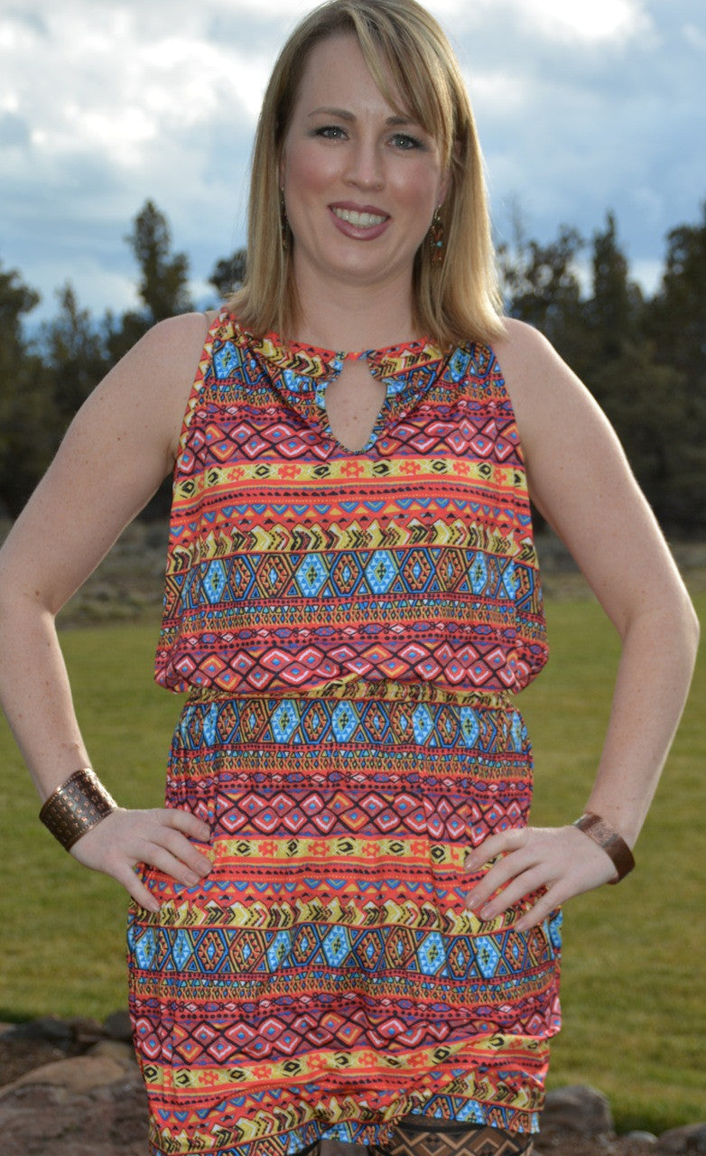 Maya Tribal Knit Dress - Pistol Annie's Boutique