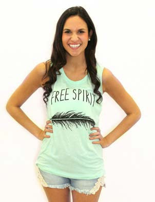 Free Spirit Feather Tank Top - Pistol Annie's Boutique