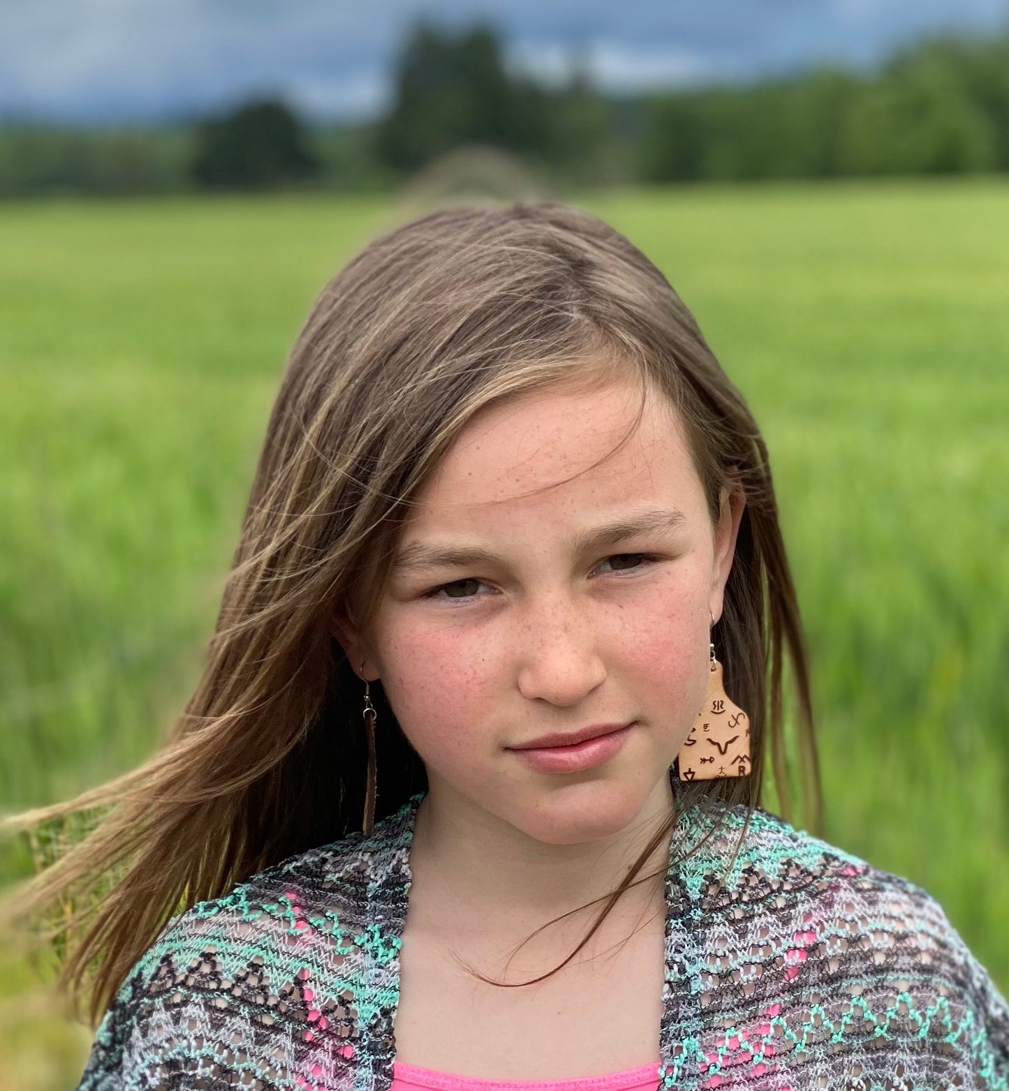 Cow Tag Western Brand Earring - Pistol Annie's Boutique