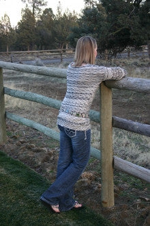 Peppered V Neck Sweater - Pistol Annie's Boutique