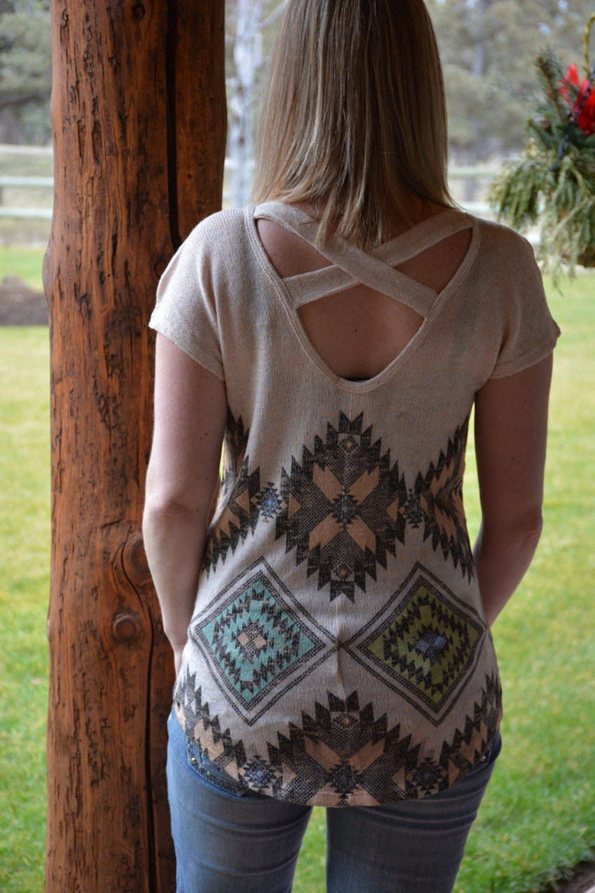 Aztec Princess Hi Low Tee - Pistol Annie's Boutique