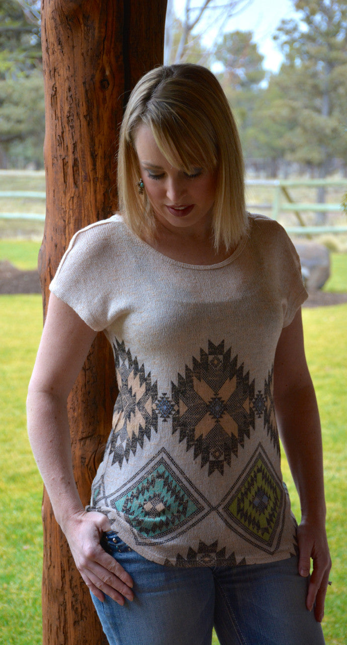 Aztec Princess Hi Low Tee - Pistol Annie's Boutique