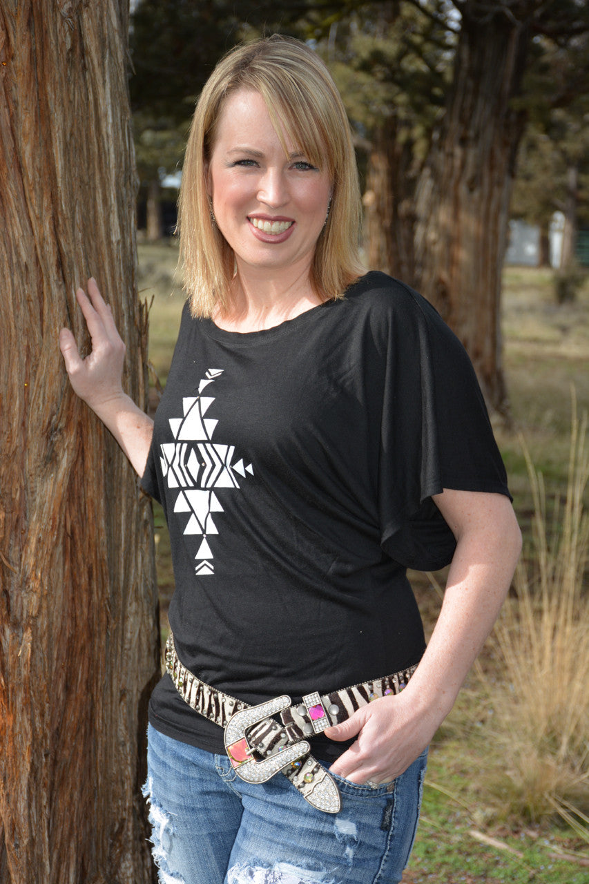 Black Aztec Dolman - Pistol Annie's Boutique