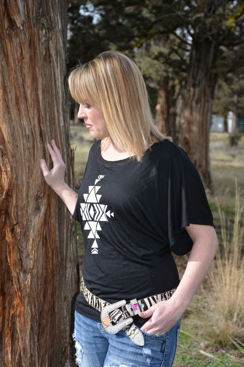 Black Aztec Dolman - Pistol Annie's Boutique