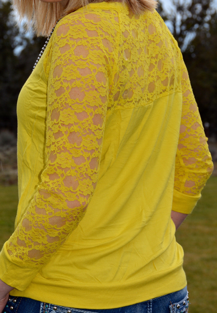 Sunny Days Lace Top - Pistol Annie's Boutique