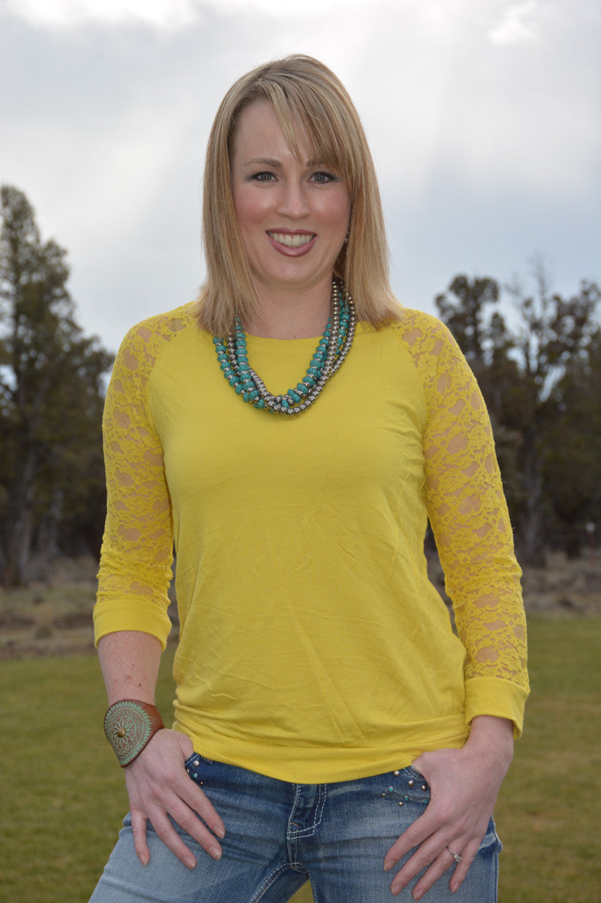 Sunny Days Lace Top - Pistol Annie's Boutique