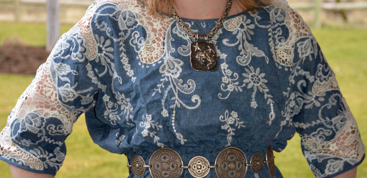 Denim & Diamonds Tunic - Pistol Annie's Boutique