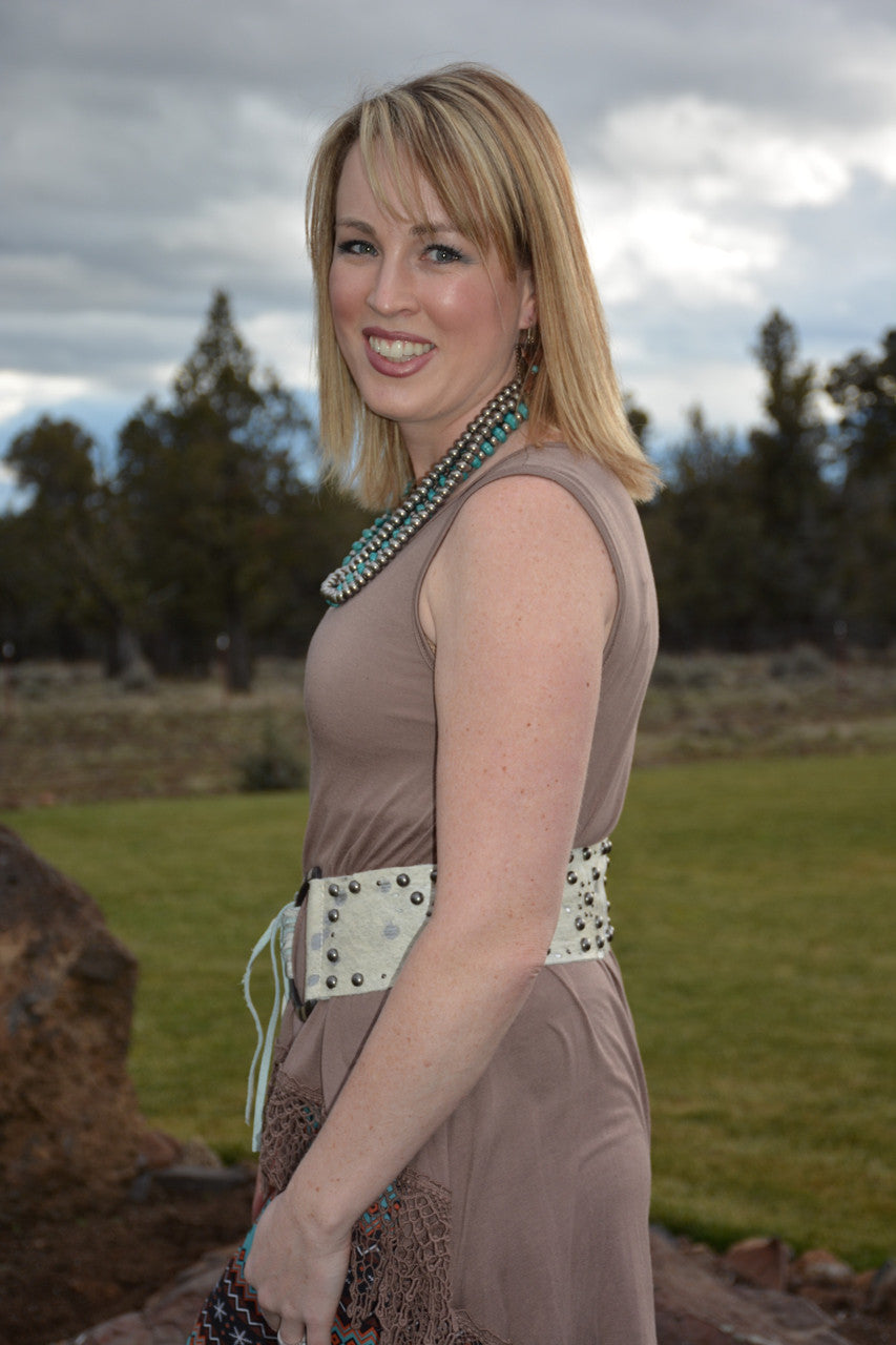 Mocha Fringe Tank - Pistol Annie's Boutique