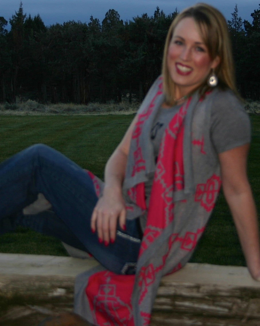 Southwest Fest Long Vest - Pistol Annie's Boutique