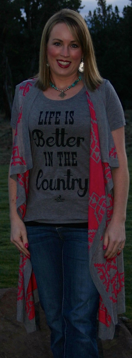 Southwest Fest Long Vest - Pistol Annie's Boutique