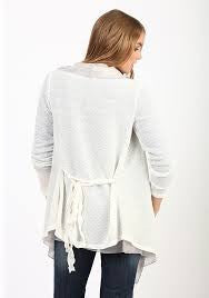 Adiktd Novelty Knit Cardigan with Chiffon & Belt - Pistol Annie's Boutique
