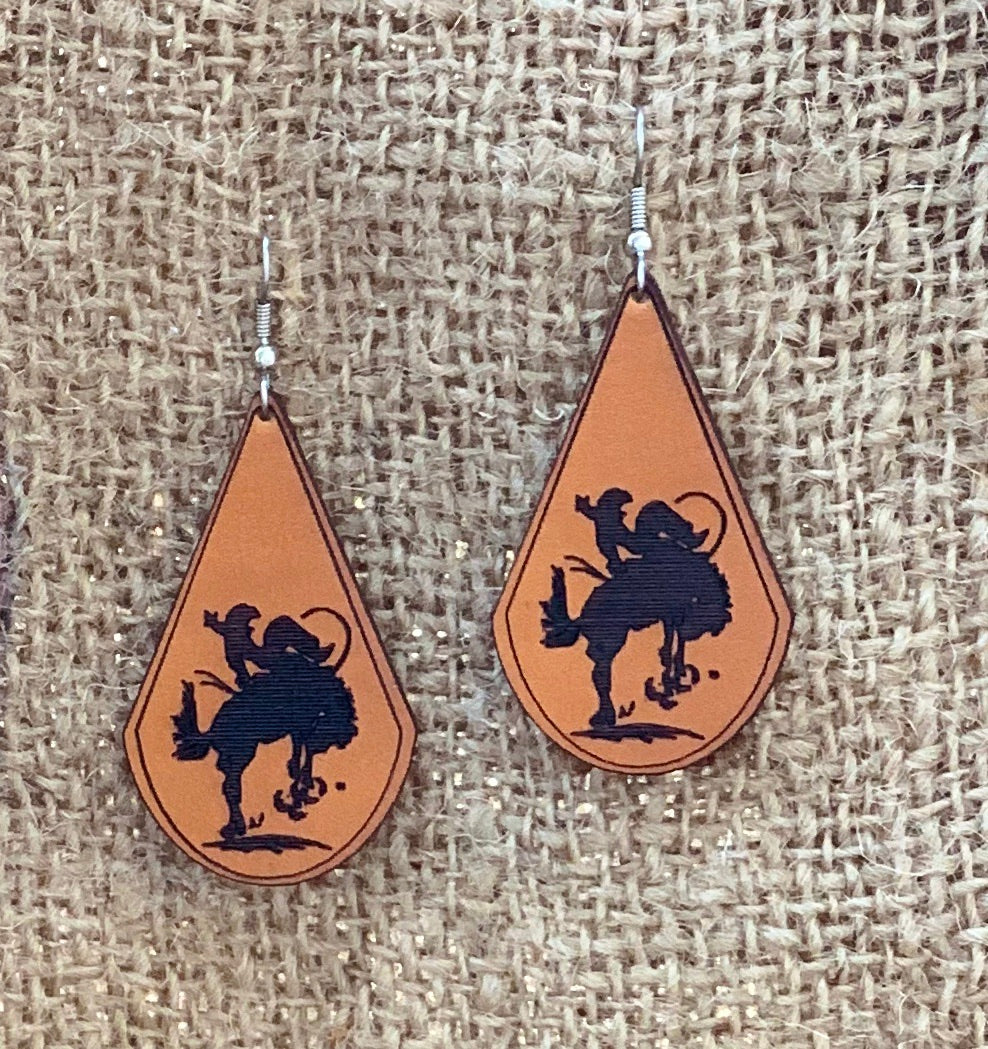 St Paul Rodeo Logo Earrings still available for purchase @ www.stpaulrodeo.com - Pistol Annie's Boutique