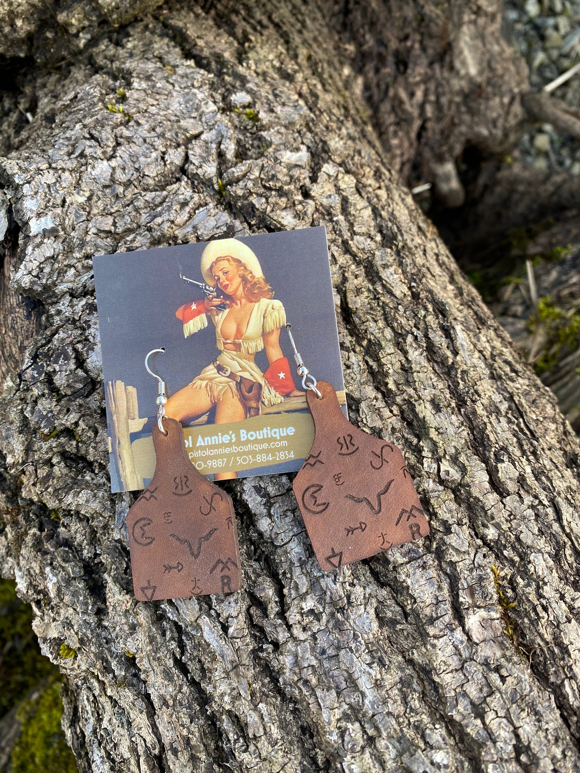 Western Brand Earrings - Pistol Annie's Boutique