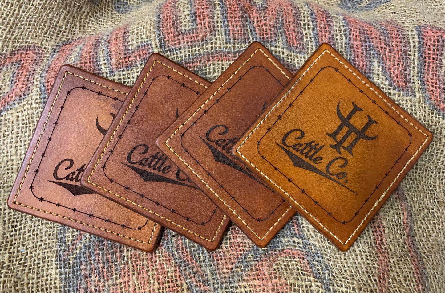 Custom Leather Coaster - Pistol Annie's Boutique