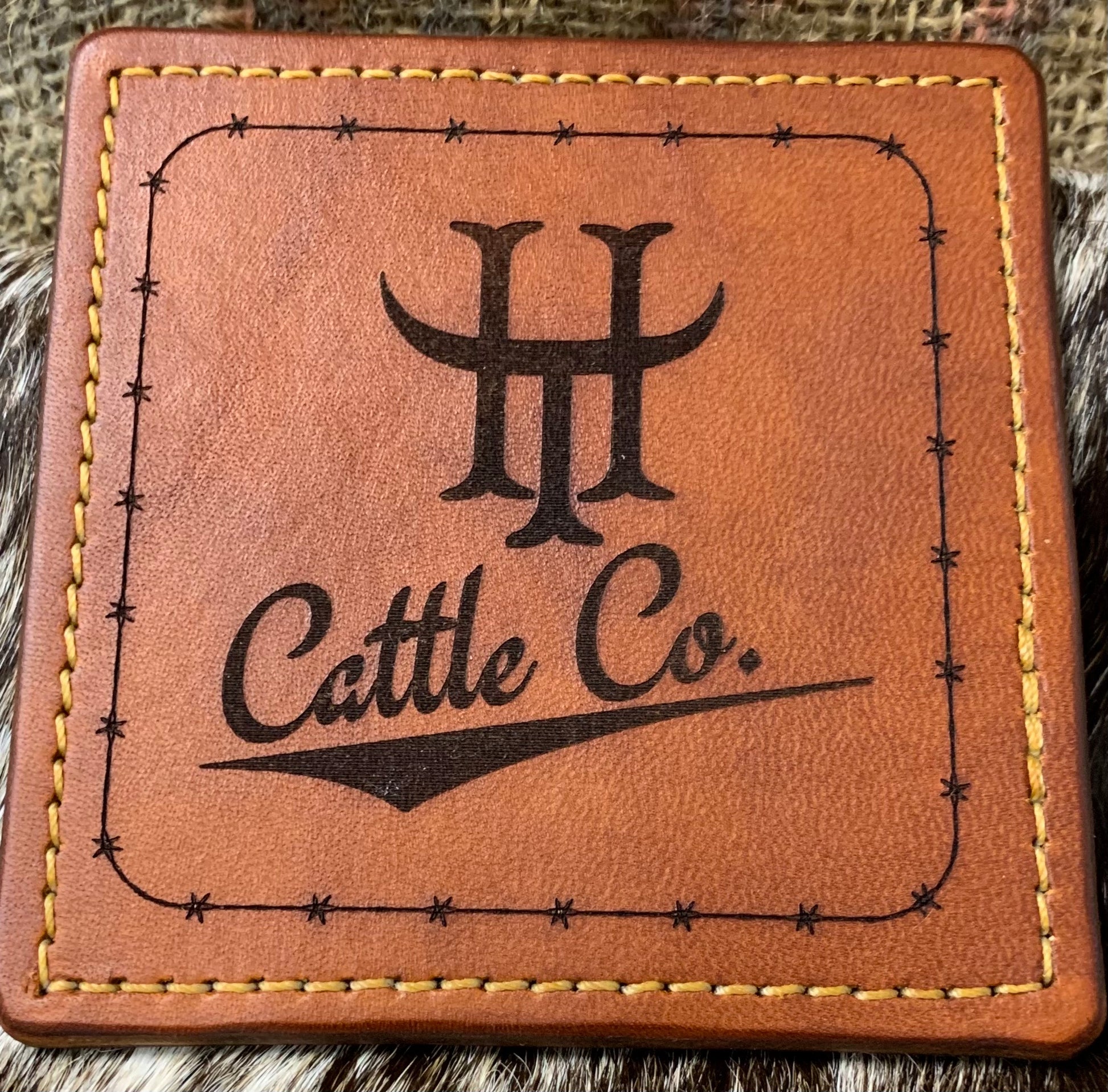 Custom Leather Coaster - Pistol Annie's Boutique