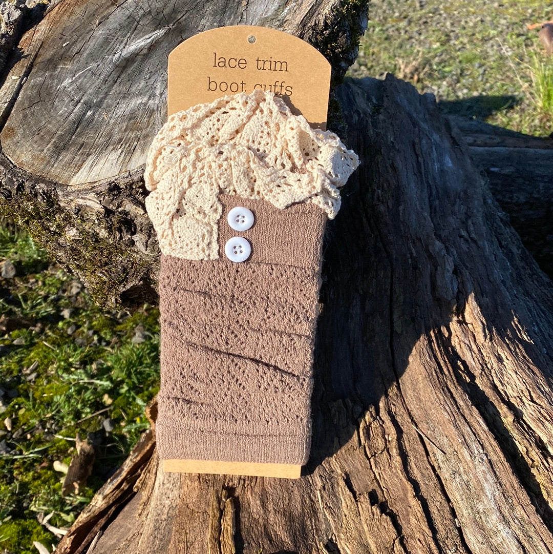 Lace Trim Boot Cuffs - Pistol Annie's Boutique