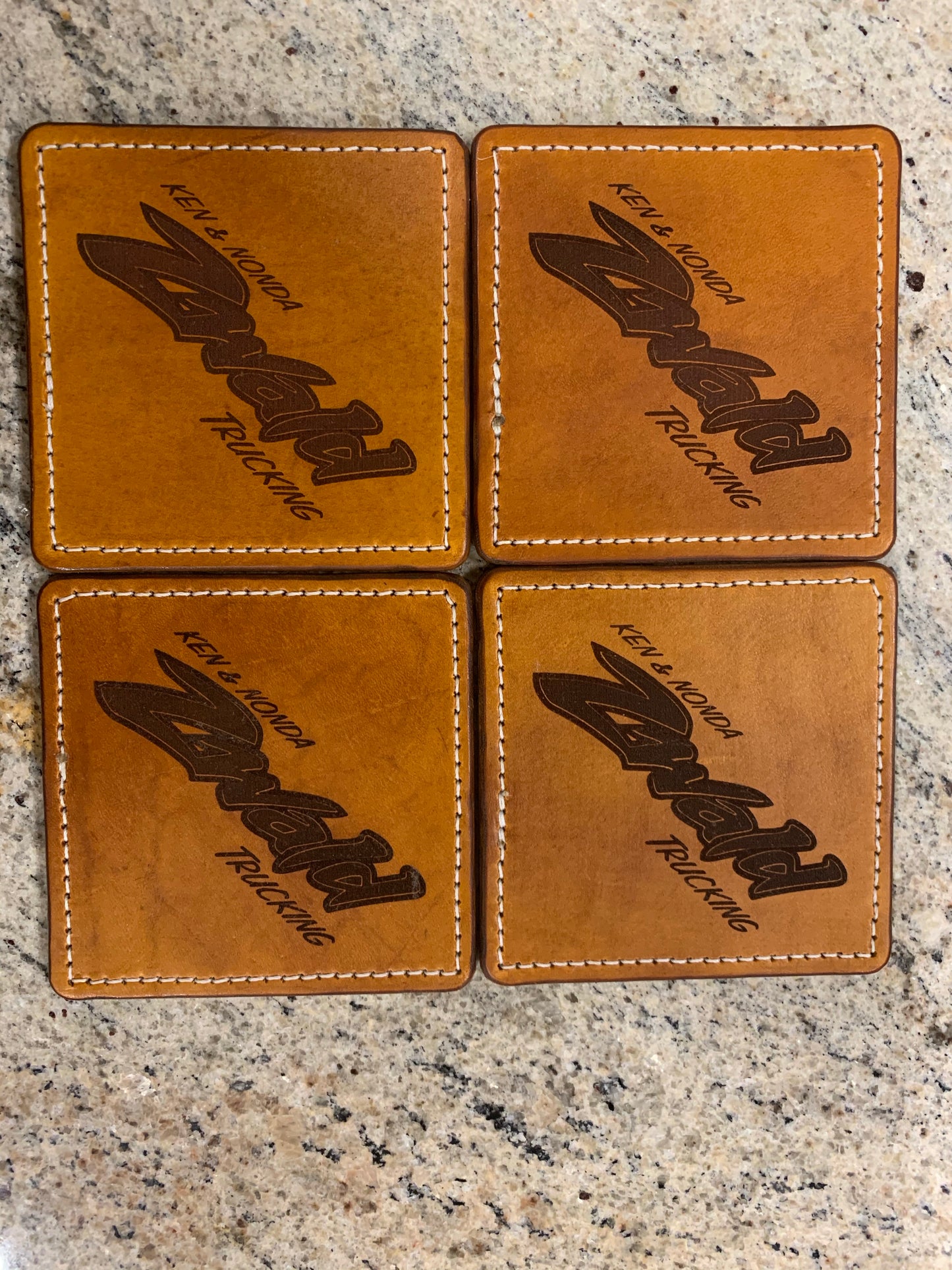 Custom Leather Coaster - Pistol Annie's Boutique