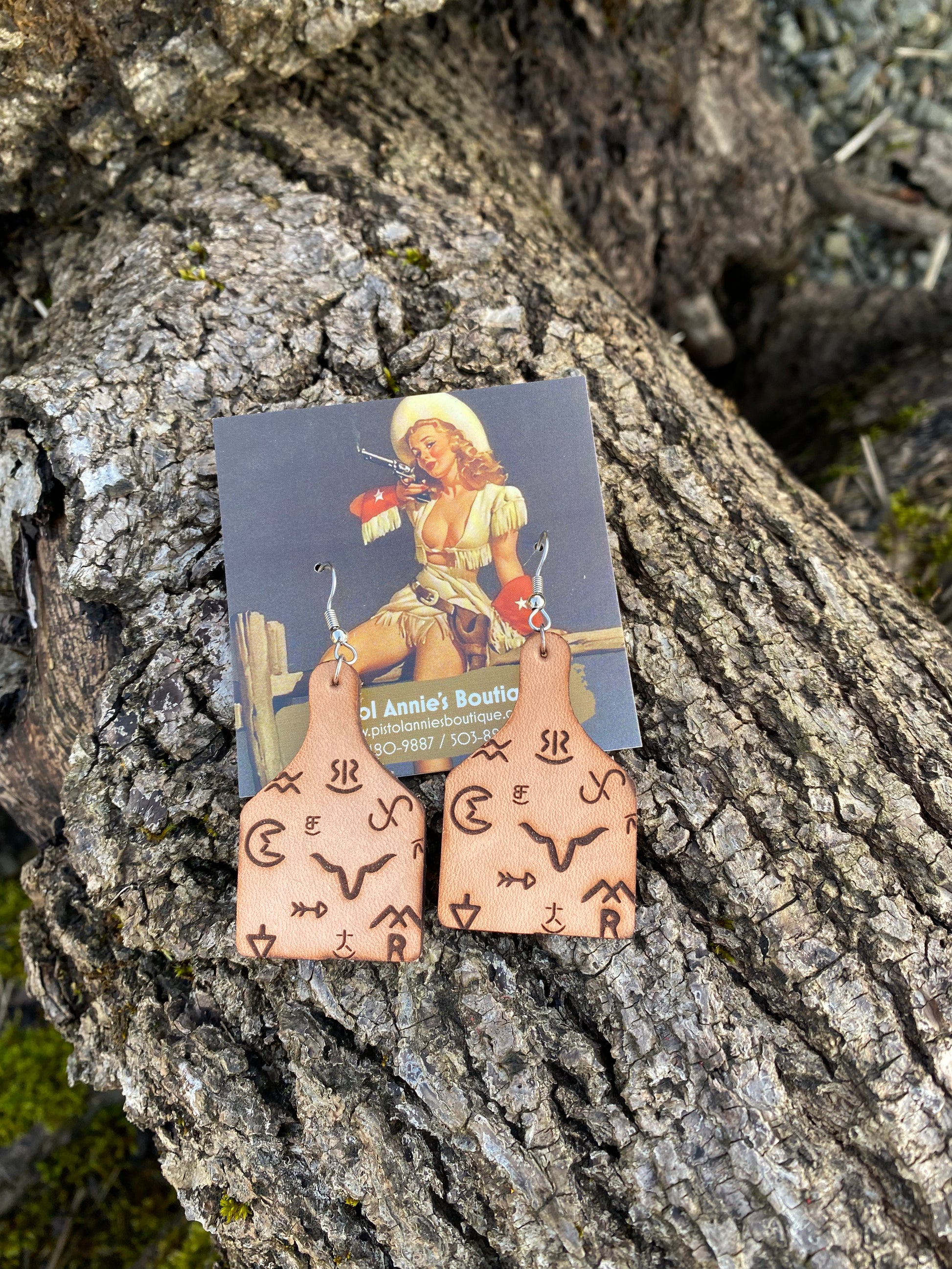 Western Brand Earrings - Pistol Annie's Boutique