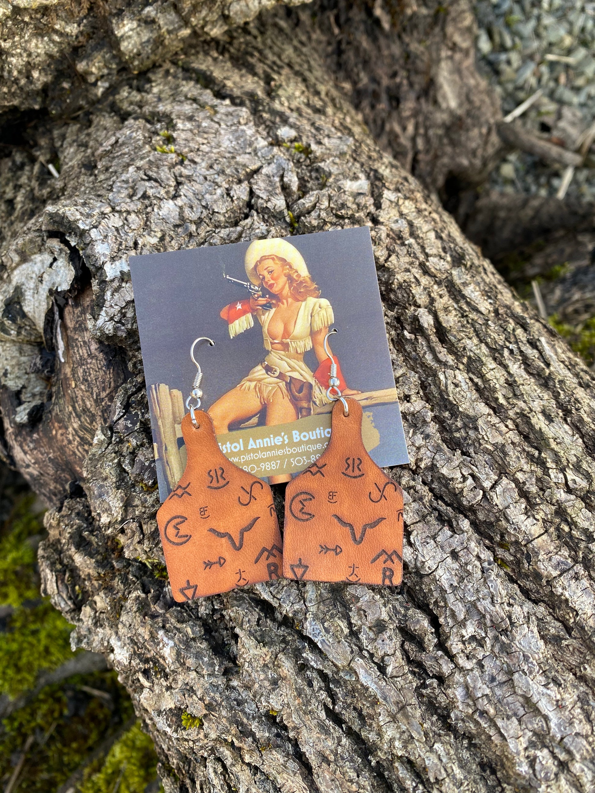 Western Brand Earrings - Pistol Annie's Boutique