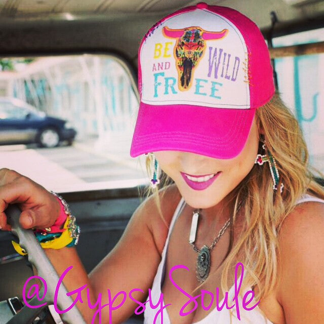 Aztec Steer Skull Baseball Cap - Pistol Annie's Boutique